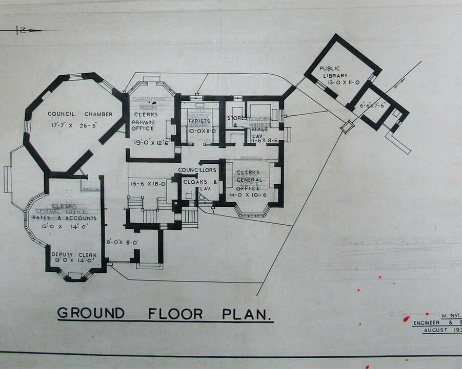 Proposed conversion of hill house into offices first floor plan GROUNDSMLWEB